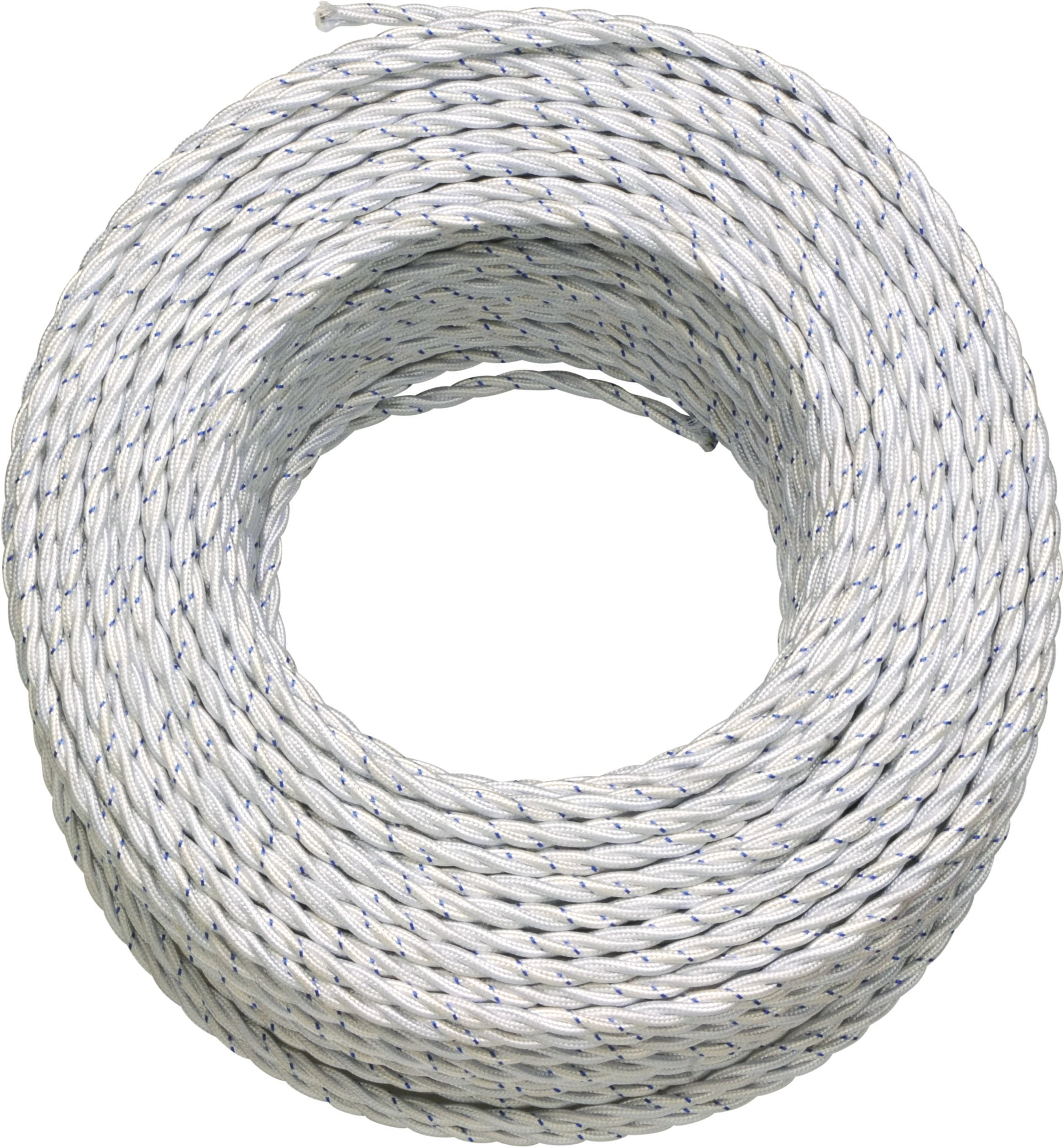 C'ERA UNA VOLTA - Treccia in seta 3G0.75 bianco, lunghezza 100 metri.