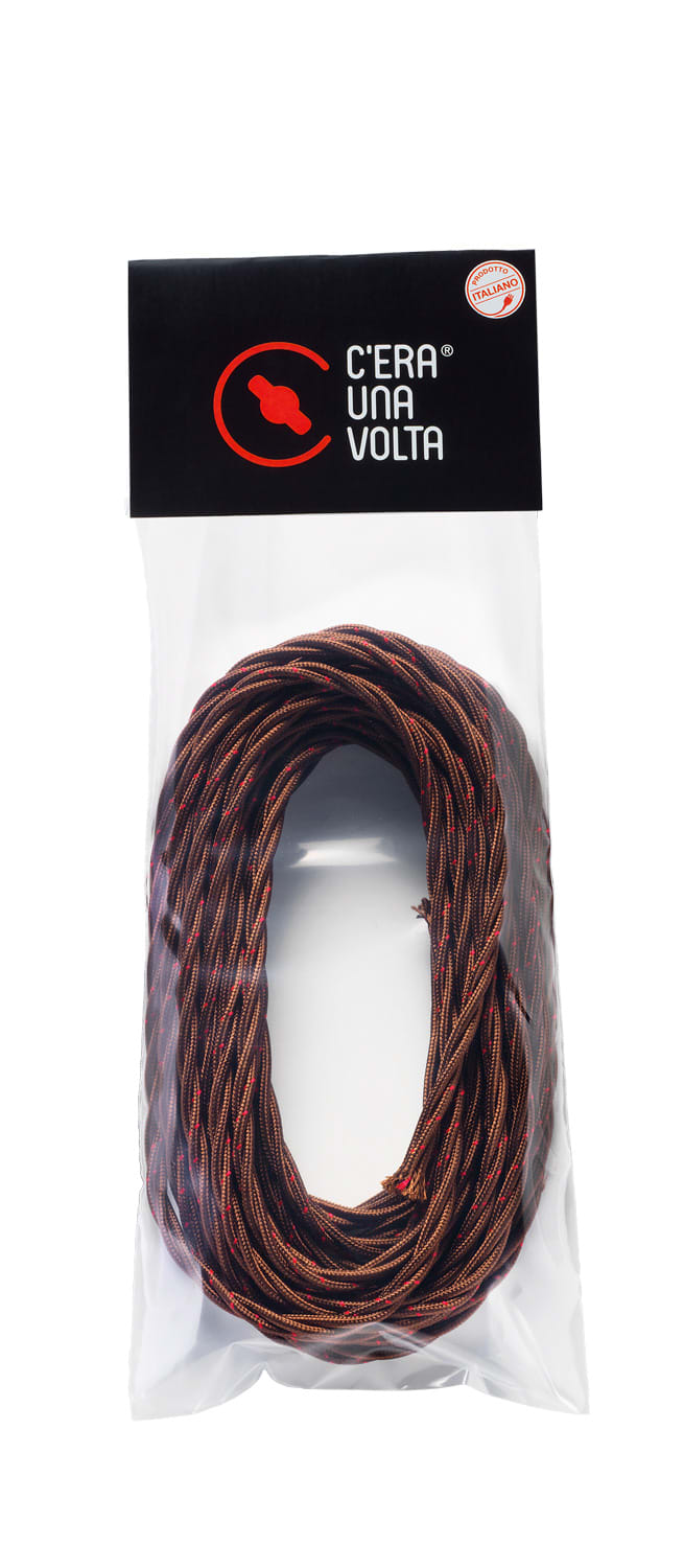C'ERA UNA VOLTA - Treccia in Seta 3G0.75 Marrone Lunghezza 10 Metri. 5928/10-MR