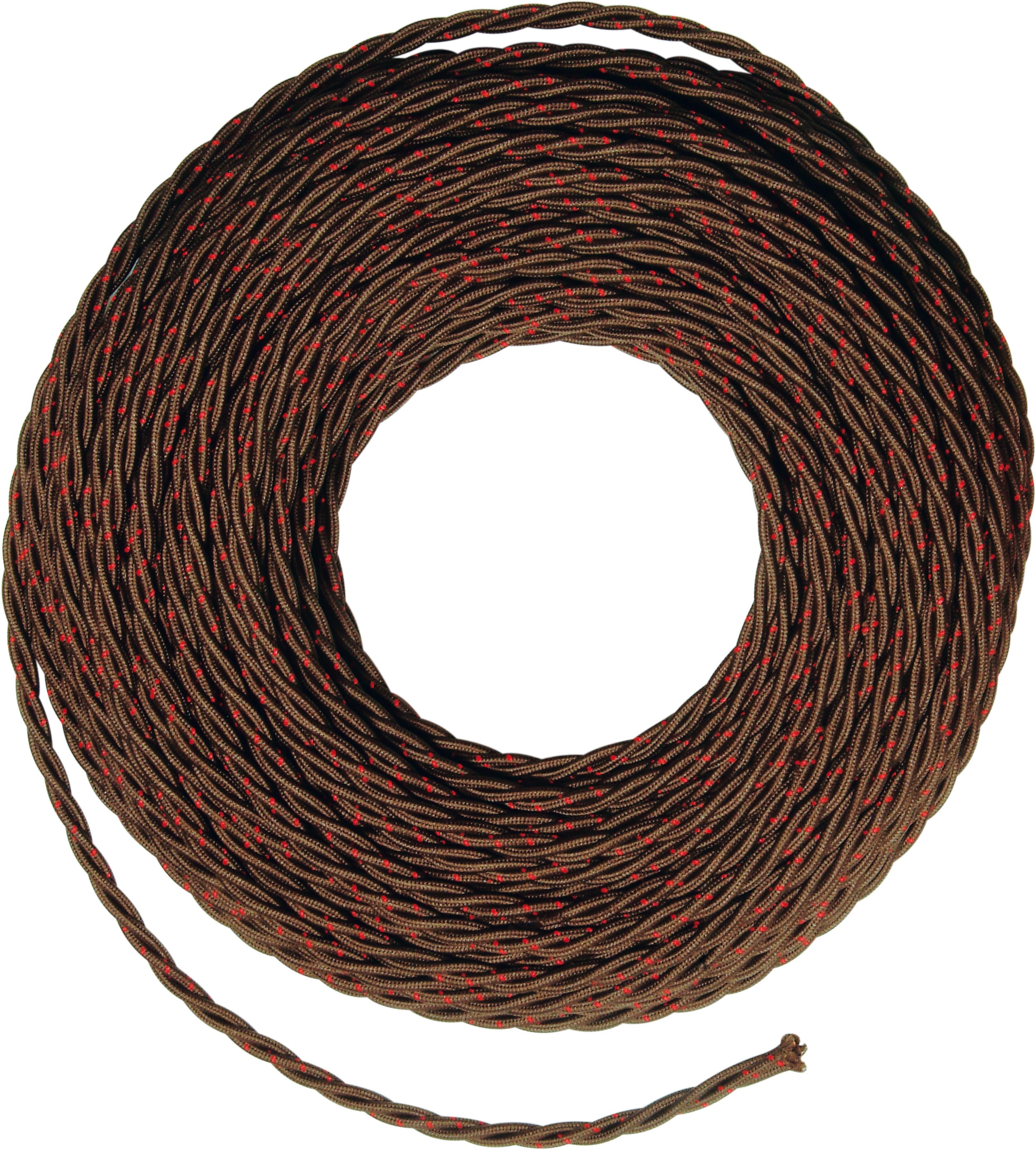 C'ERA UNA VOLTA - Treccia di cotone marrone 4G1.50, lunga 50 metri.