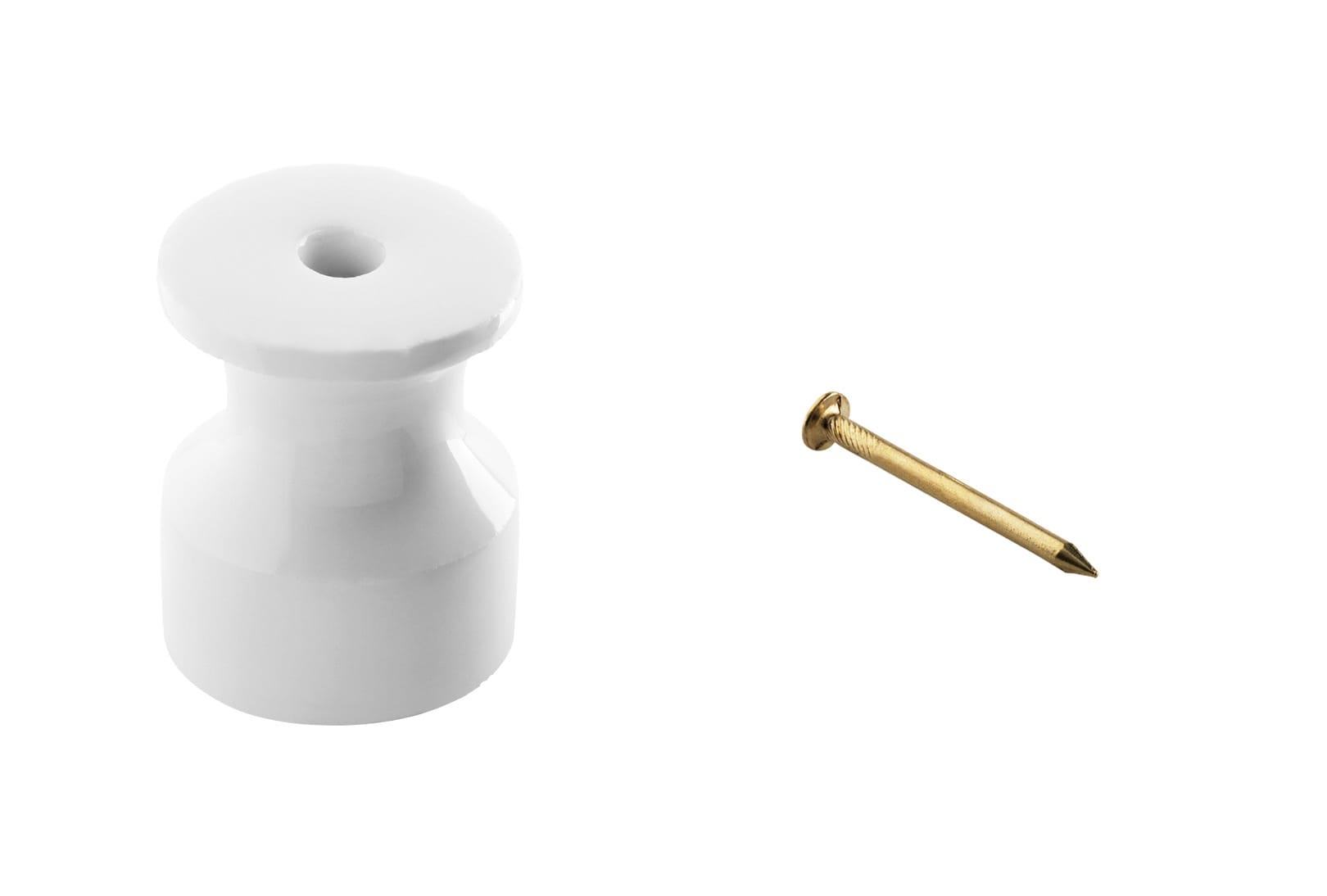 C'ERA UNA VOLTA - Isolatore con chiodo ottonato per un'installazione sicura e affidabile.