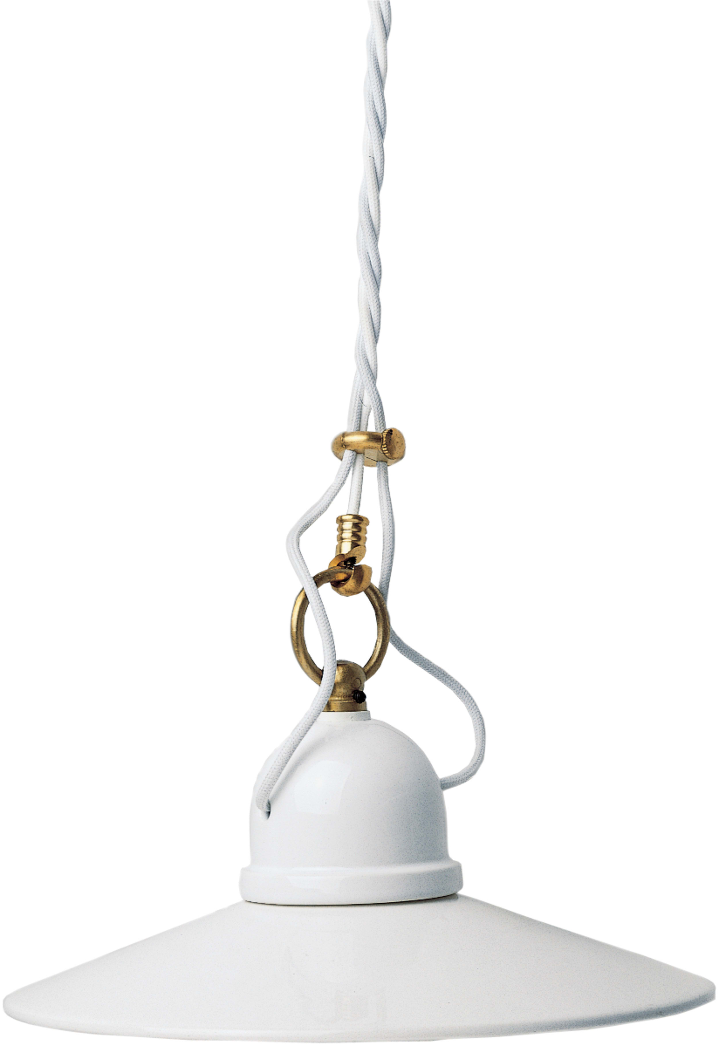 C'ERA UNA VOLTA - Lampada E27 piatto liscio diametro 22cm con rosoncino integrato.
