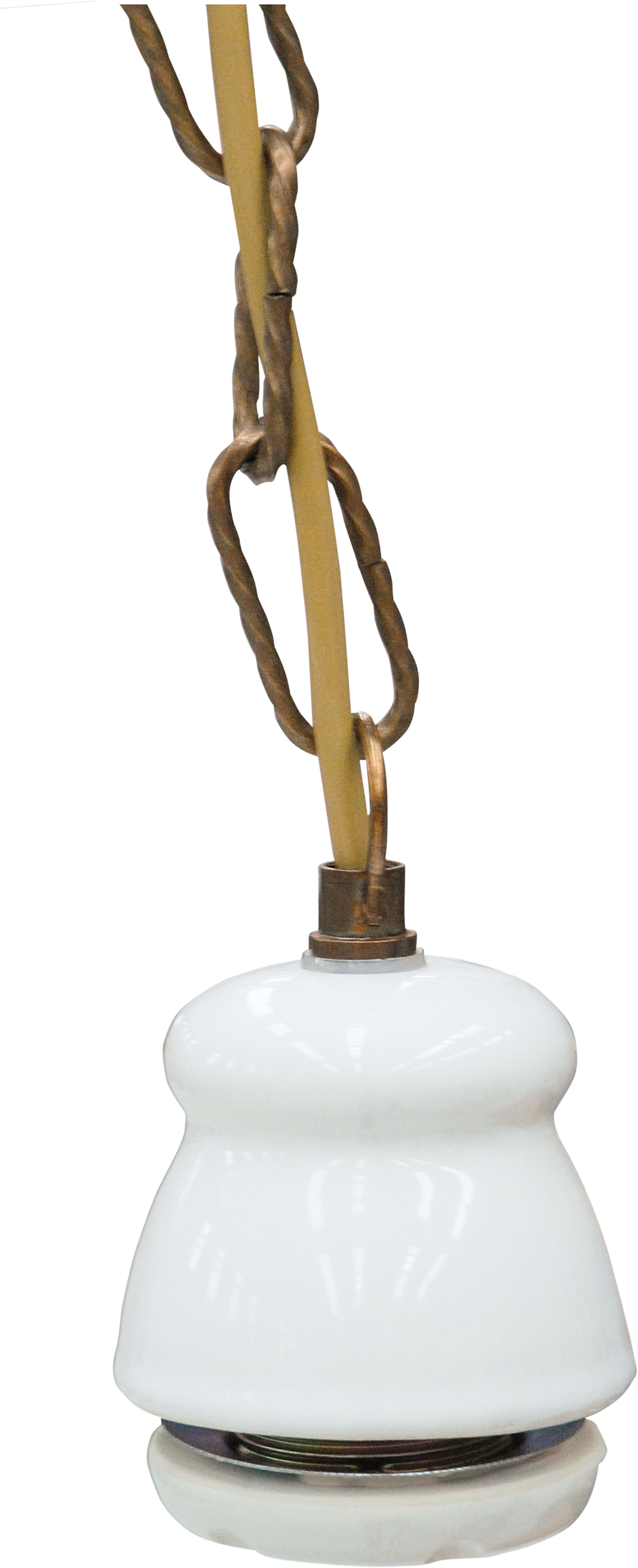 C'ERA UNA VOLTA - Sospensione E27 con catena e cavo oro.