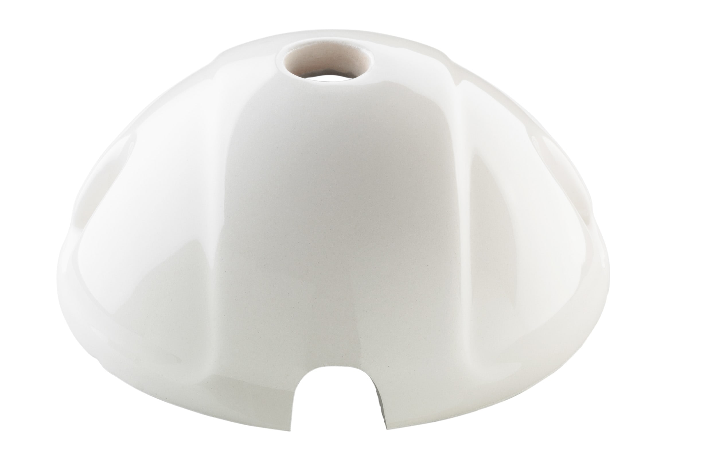 C'ERA UNA VOLTA - Rosone a cupola liscio bianco diametro 90mm. 7526