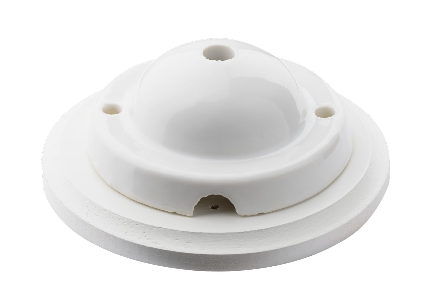 C'ERA UNA VOLTA - Rosone porc.d.91 con base legno bianca.