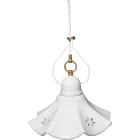 C'ERA UNA VOLTA - Lampada E27 con paralume in tessuto a forma di fiore diametro 26 e rosoncino.