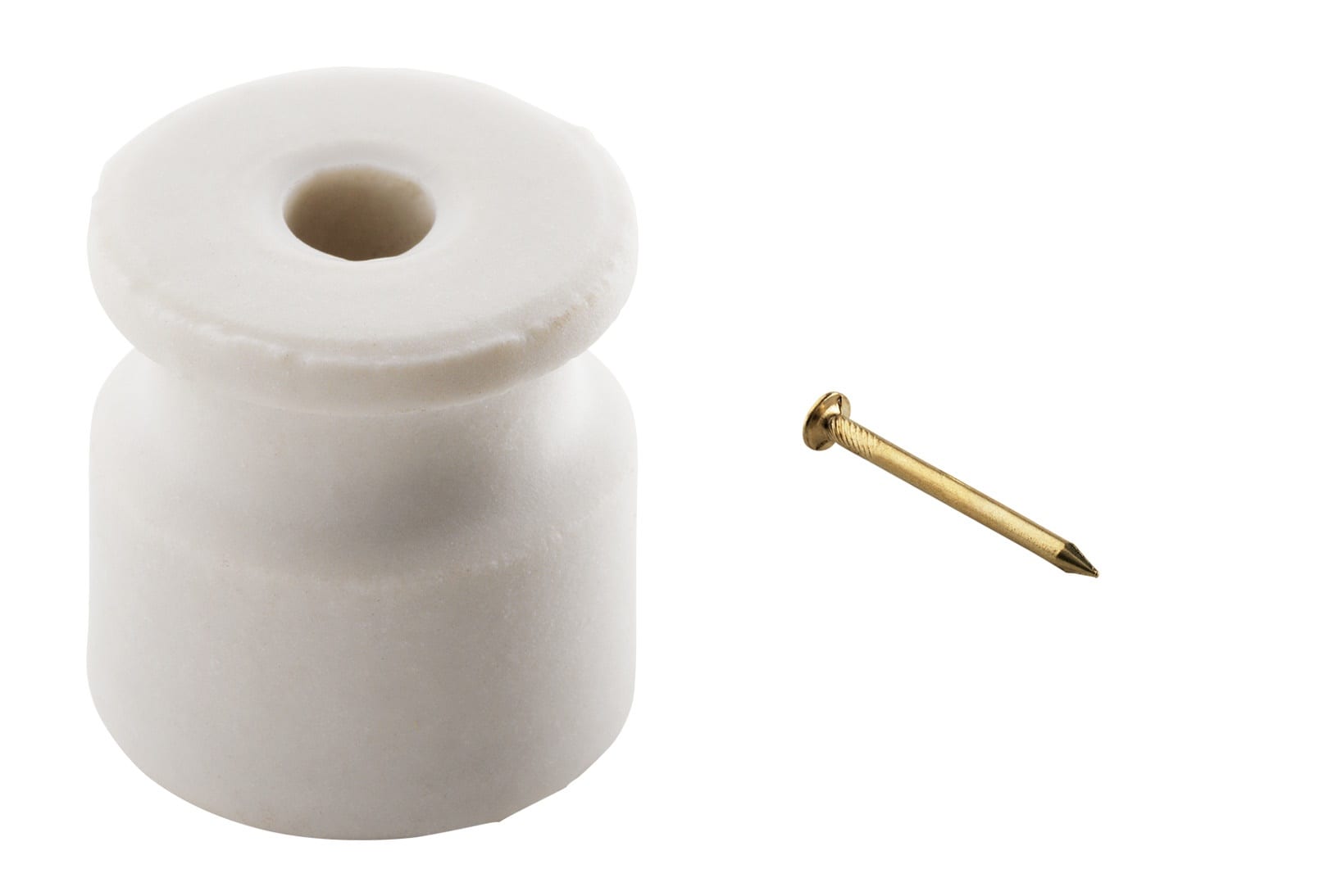 C'ERA UNA VOLTA - Isolatore Cordierite Maxi con Chiodo Ottimo per Isolamento Termico.