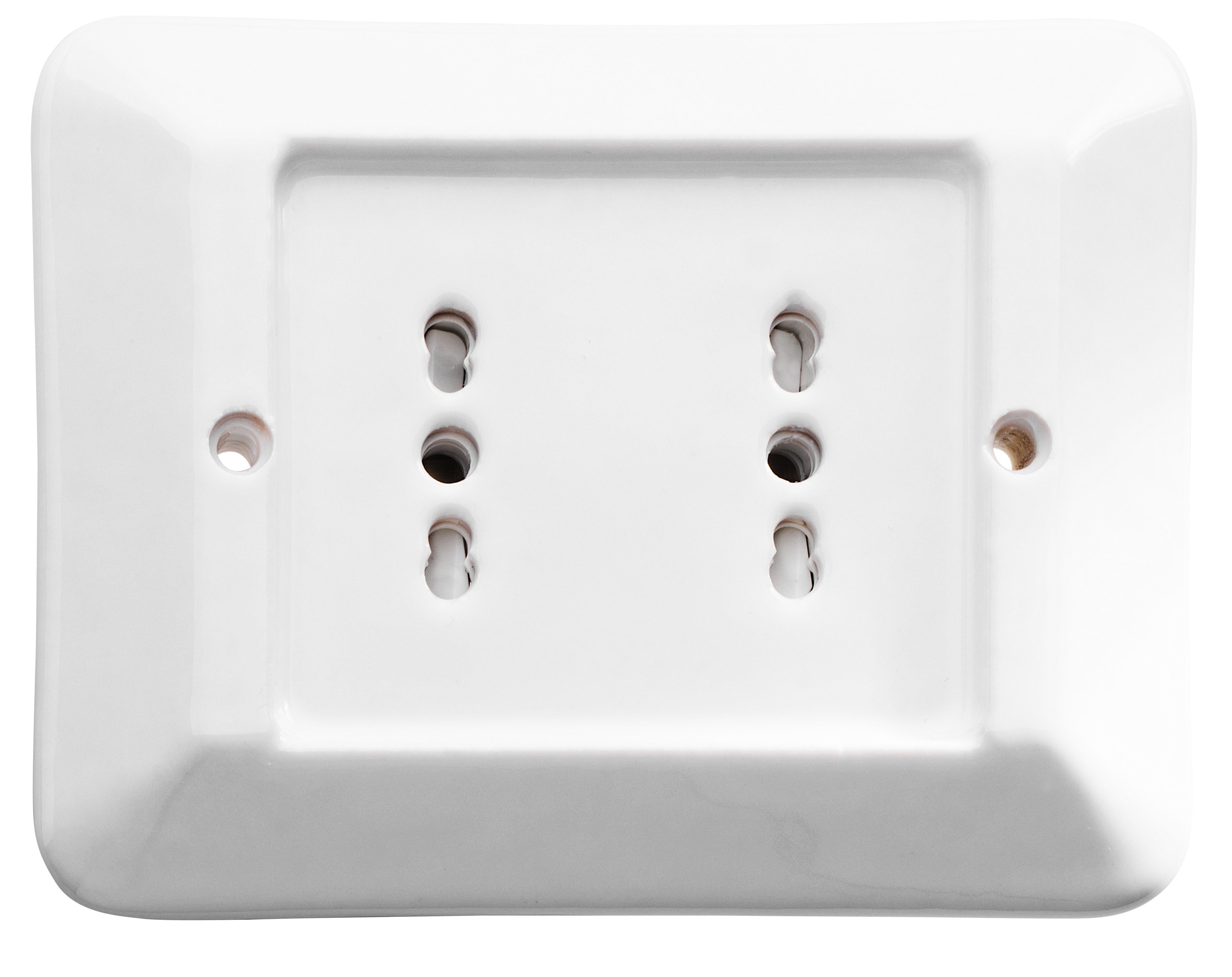 C'ERA UNA VOLTA - Serie Delux 2 prese 10/16A 250V bianco. 7775