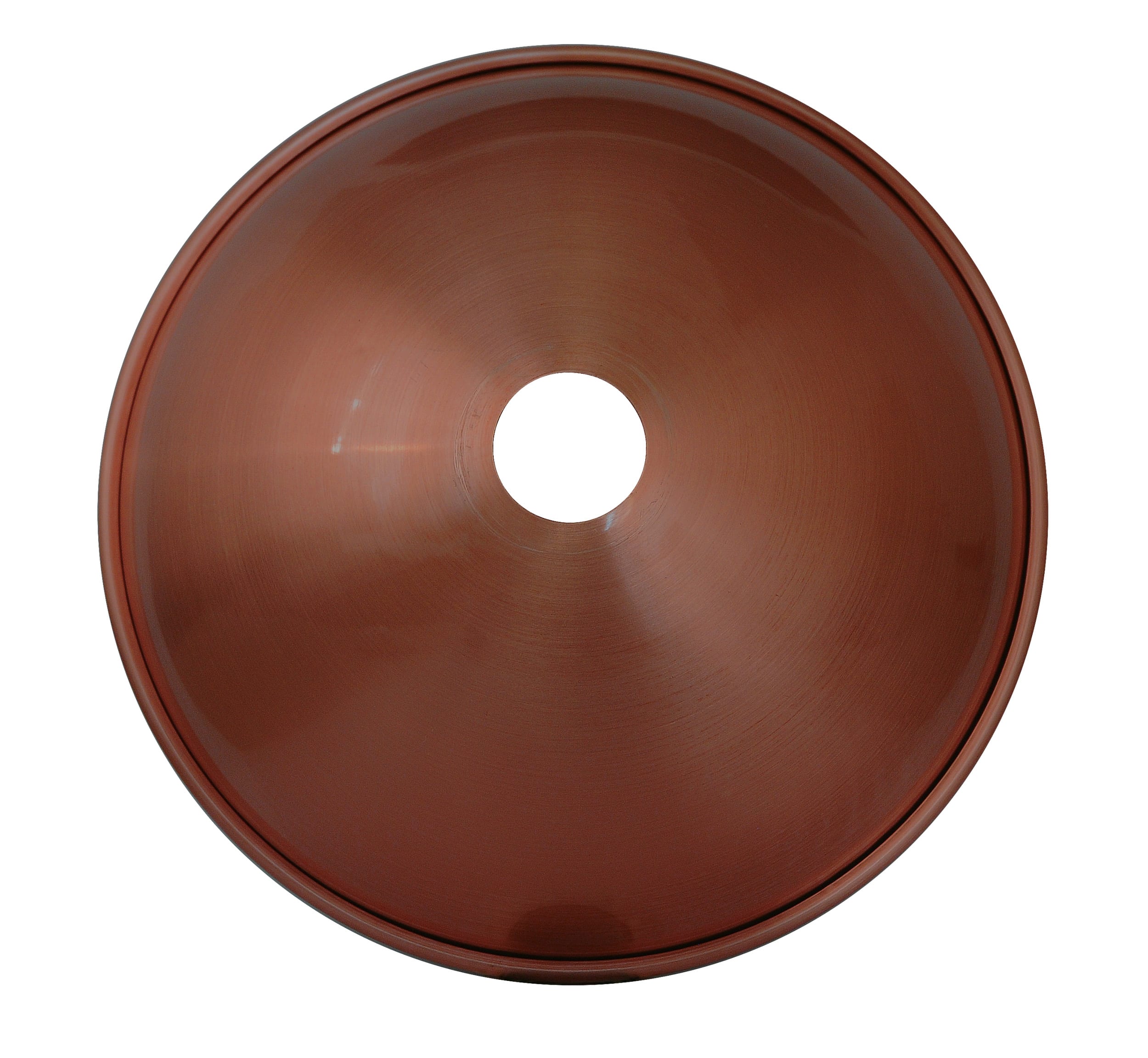 C'ERA UNA VOLTA - Piatto bombato liscio in rame anticato diametro 30.