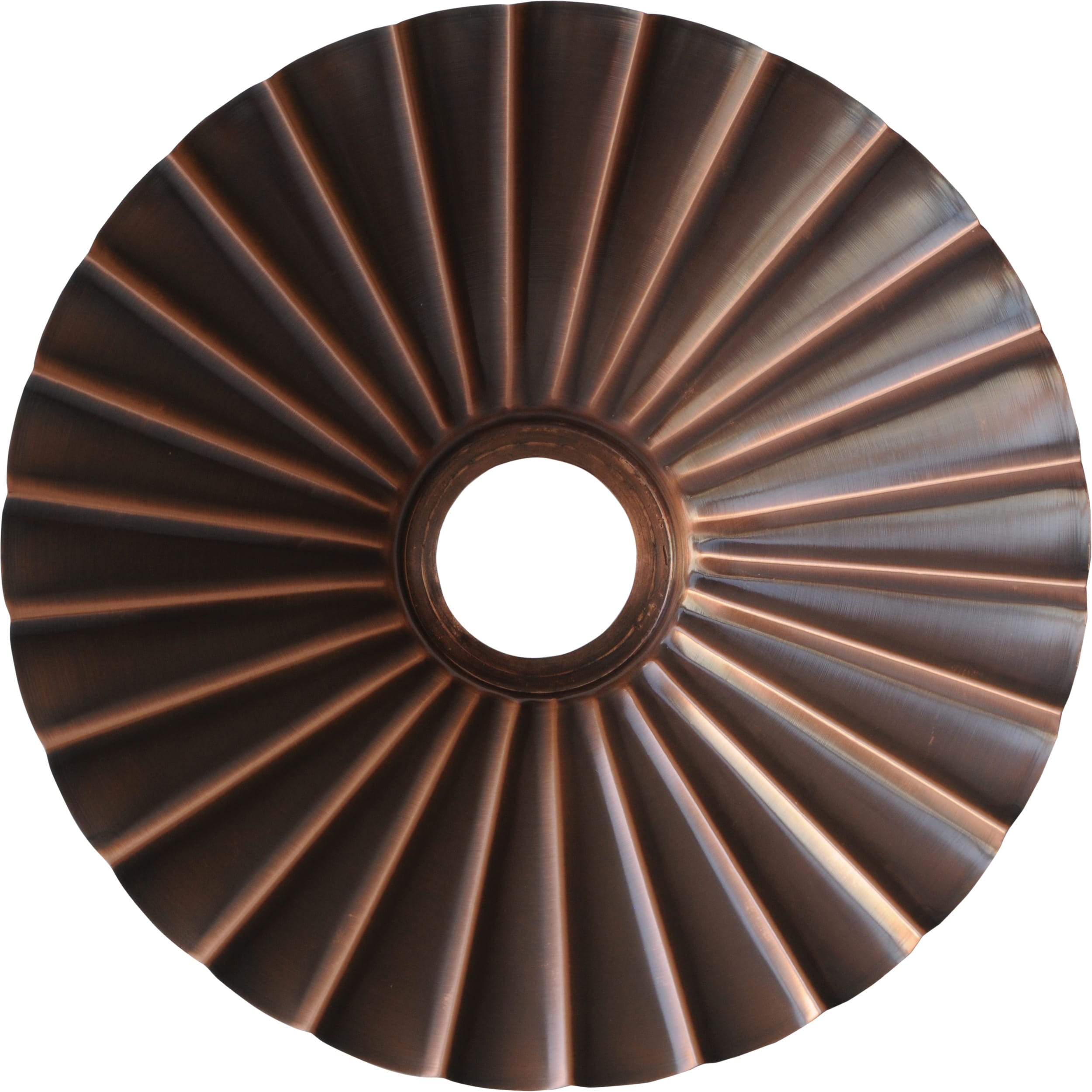 C'ERA UNA VOLTA - Piatto piega in rame anticato diametro 22 cm.