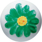 C'ERA UNA VOLTA - Pomello in porcellana diametro 3.5cm con vite femmina colore verde.