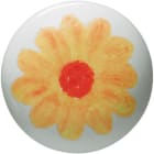 C'ERA UNA VOLTA - Pomello in porcellana diametro 3.5cm con vite femmina, colore giallo.