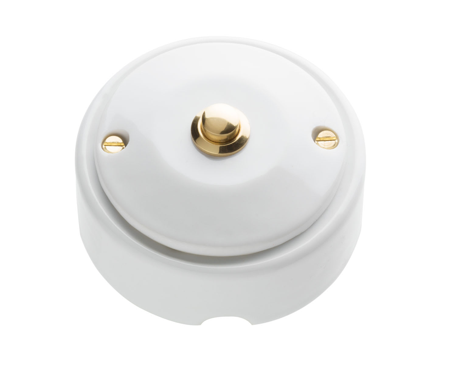 C'ERA UNA VOLTA - Pulsante tasto ottonato serie Volux 20.20. 8388