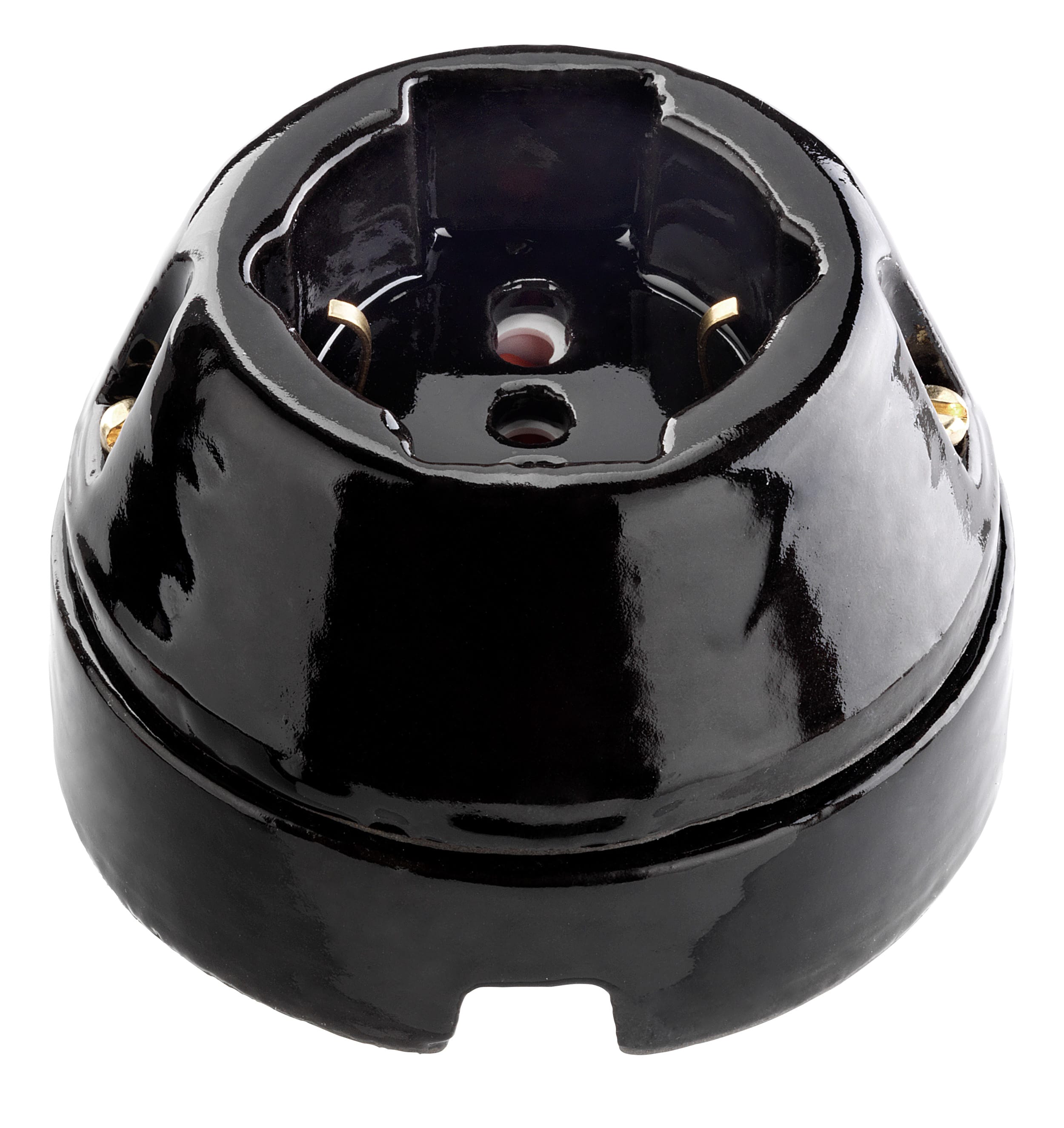 C'ERA UNA VOLTA - Presa universale 10/16A + schuko 250V D.80mm nero.