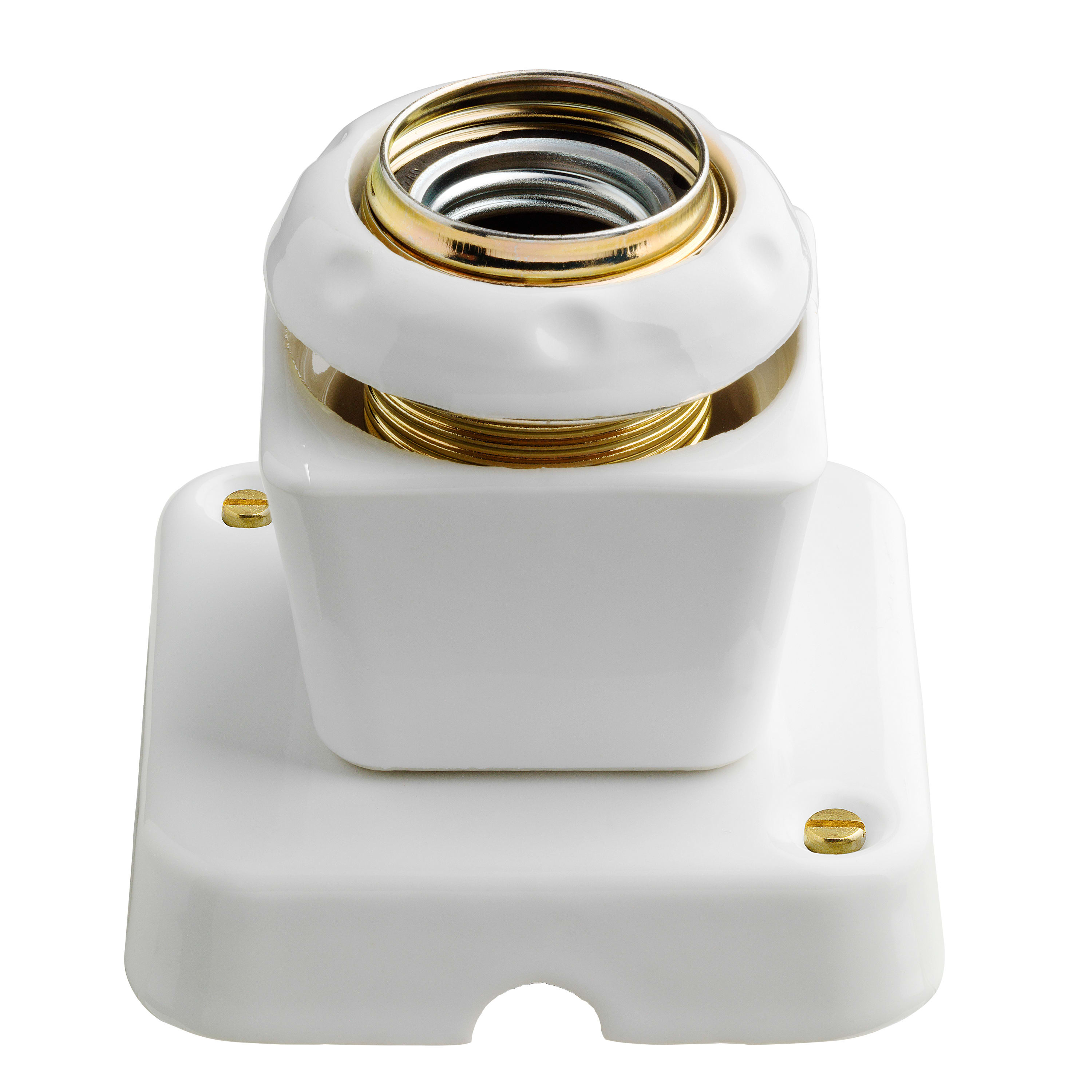 C'ERA UNA VOLTA - Spot E27 Basso Porcelana con Ghiera e Serigrafia Cubetto.