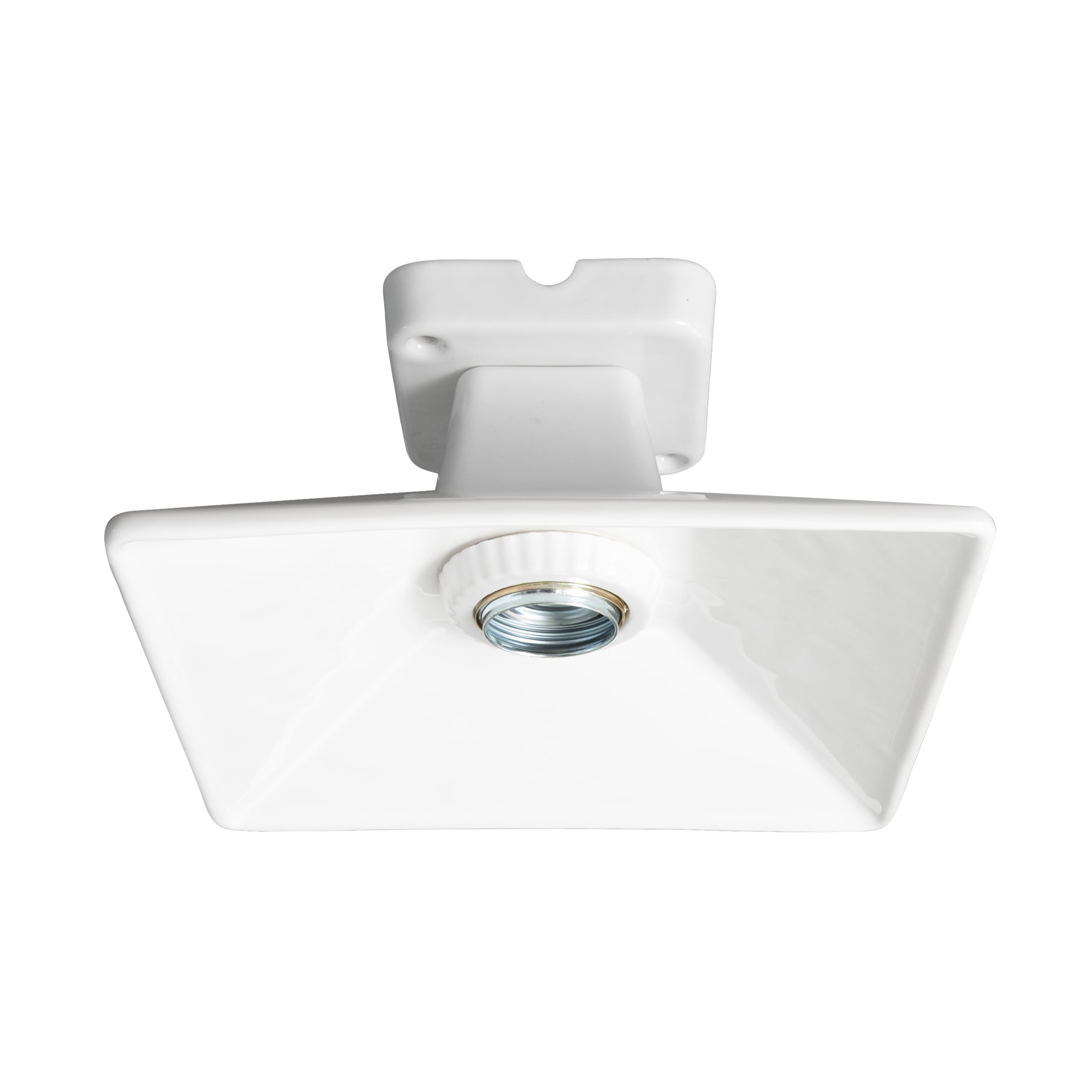 C'ERA UNA VOLTA - Spot E27 con piatto quadrato in porcellana 21x21cm.