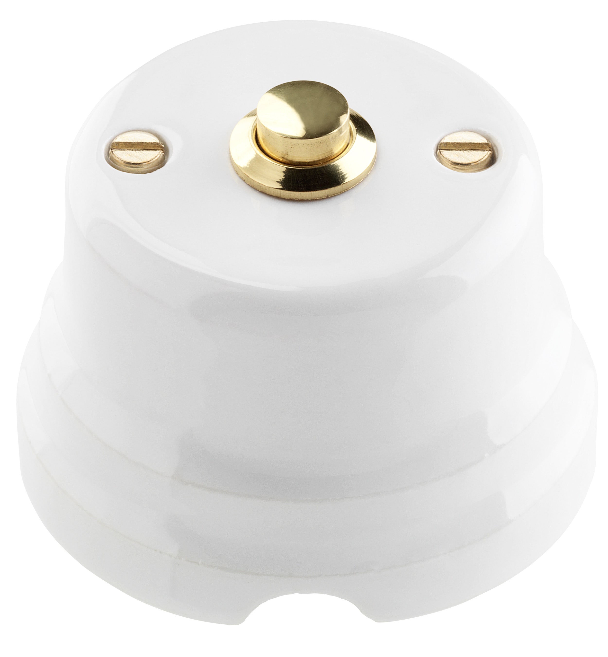 C'ERA UNA VOLTA - Pulsante con tasto ottonato diametro 74mm - forma tonda.