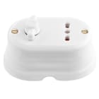 C'ERA UNA VOLTA - Serie Oval Invertitore + Presa 10/16A. 8513