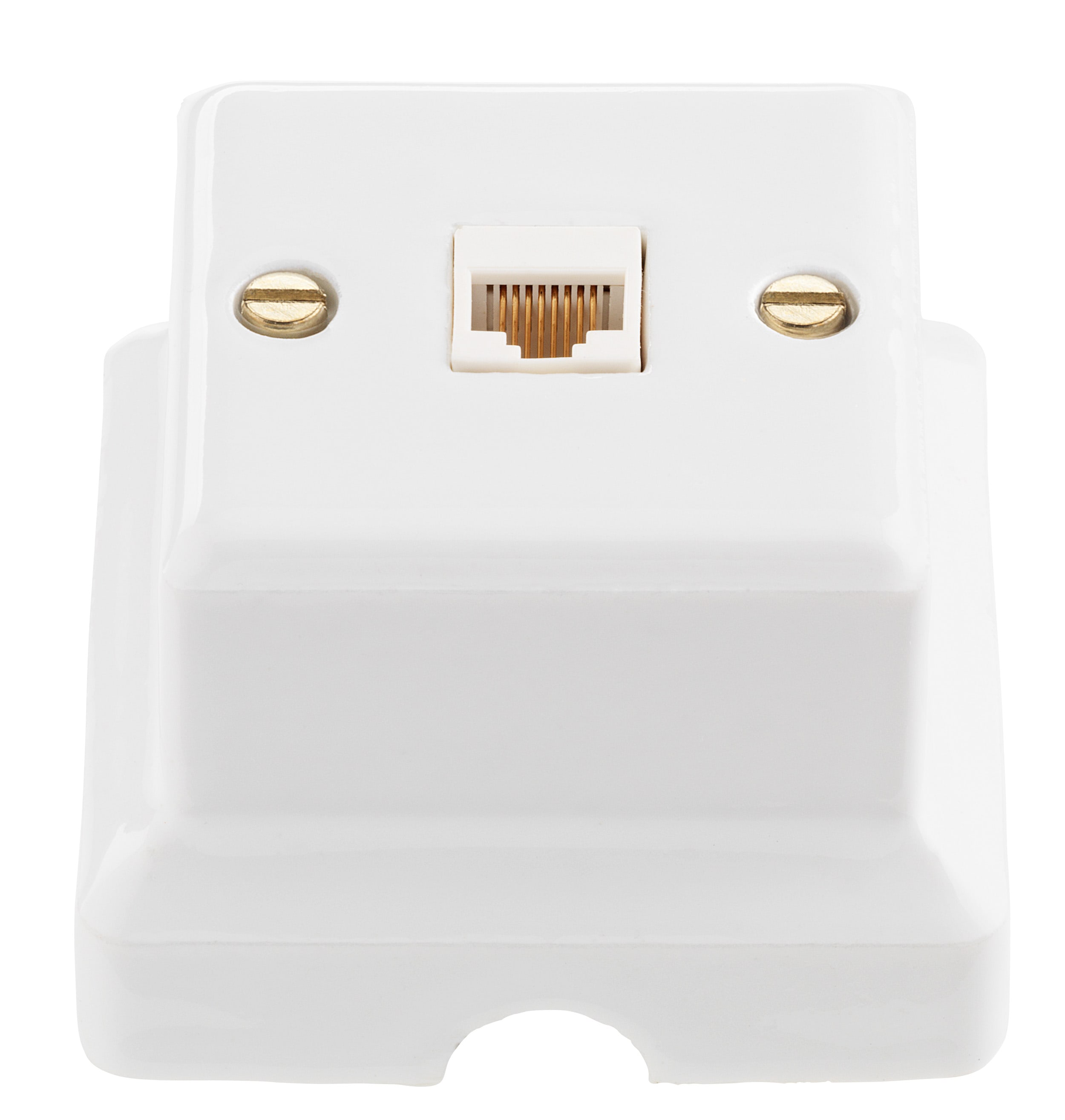 C'ERA UNA VOLTA - Presa telefonica 6/4 rettangolo - Adattatore per connessioni telefoniche standard.