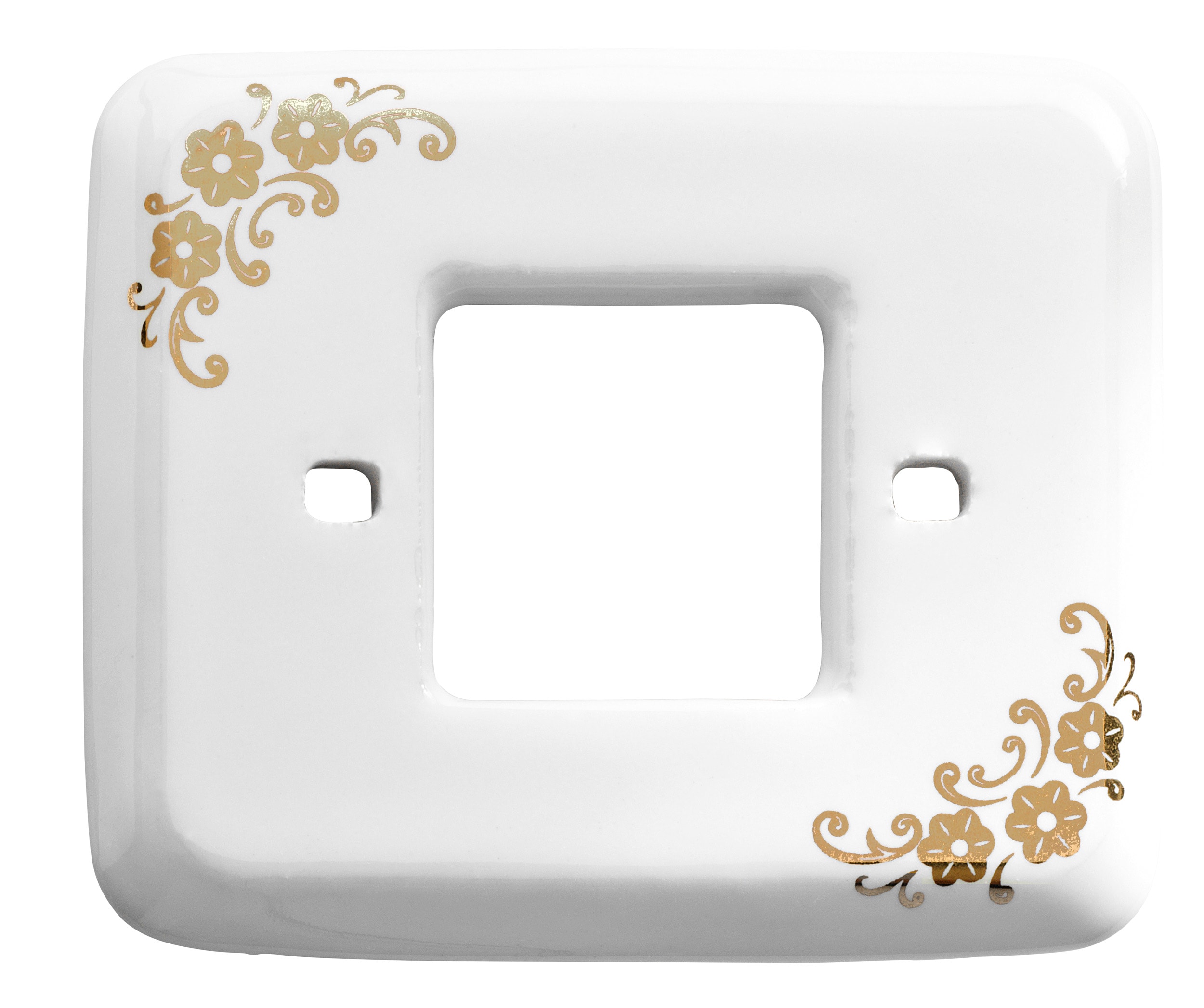 C'ERA UNA VOLTA - Placca decoro fiori oro Linea Amica.