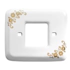 C'ERA UNA VOLTA - Placca decoro fiori oro Linea Amica.
