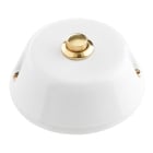 C'ERA UNA VOLTA - Pulsante in ottone 6A per l'Europa, linea amica.