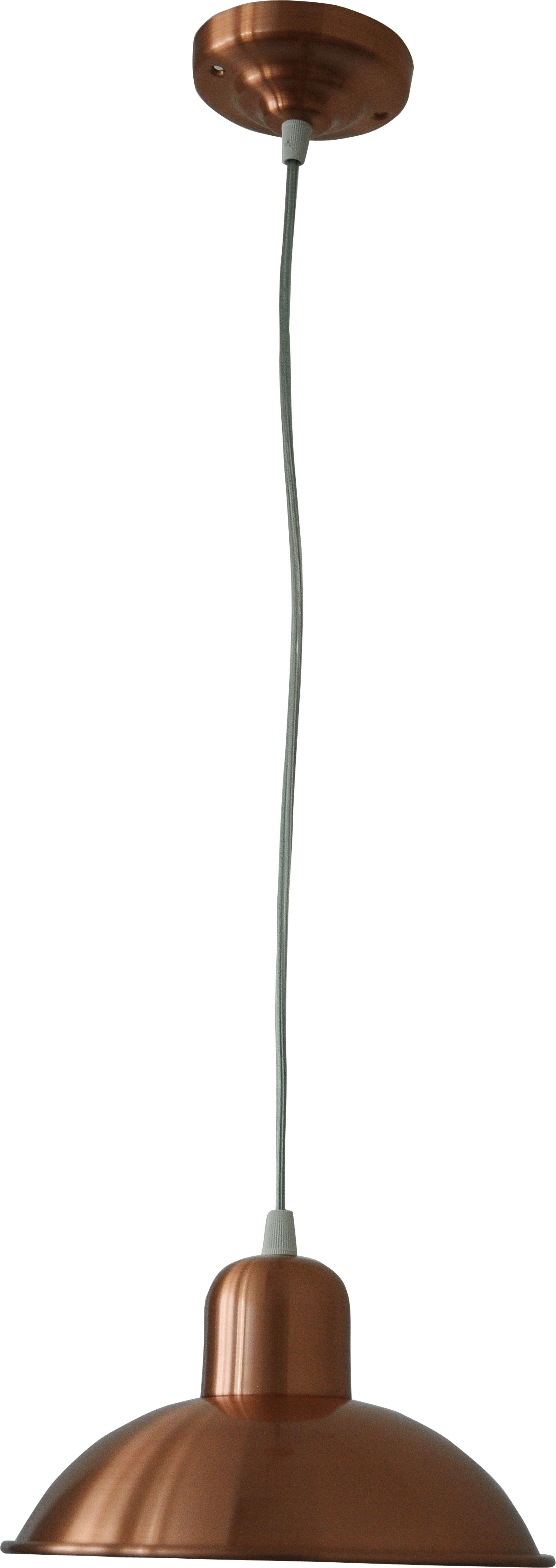 C'ERA UNA VOLTA - Lampada in rame anticato con piatto diametro 30 cm.