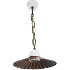 C'ERA UNA VOLTA - Lampada in rame anticato con base pieghevole, diametro 22 cm.