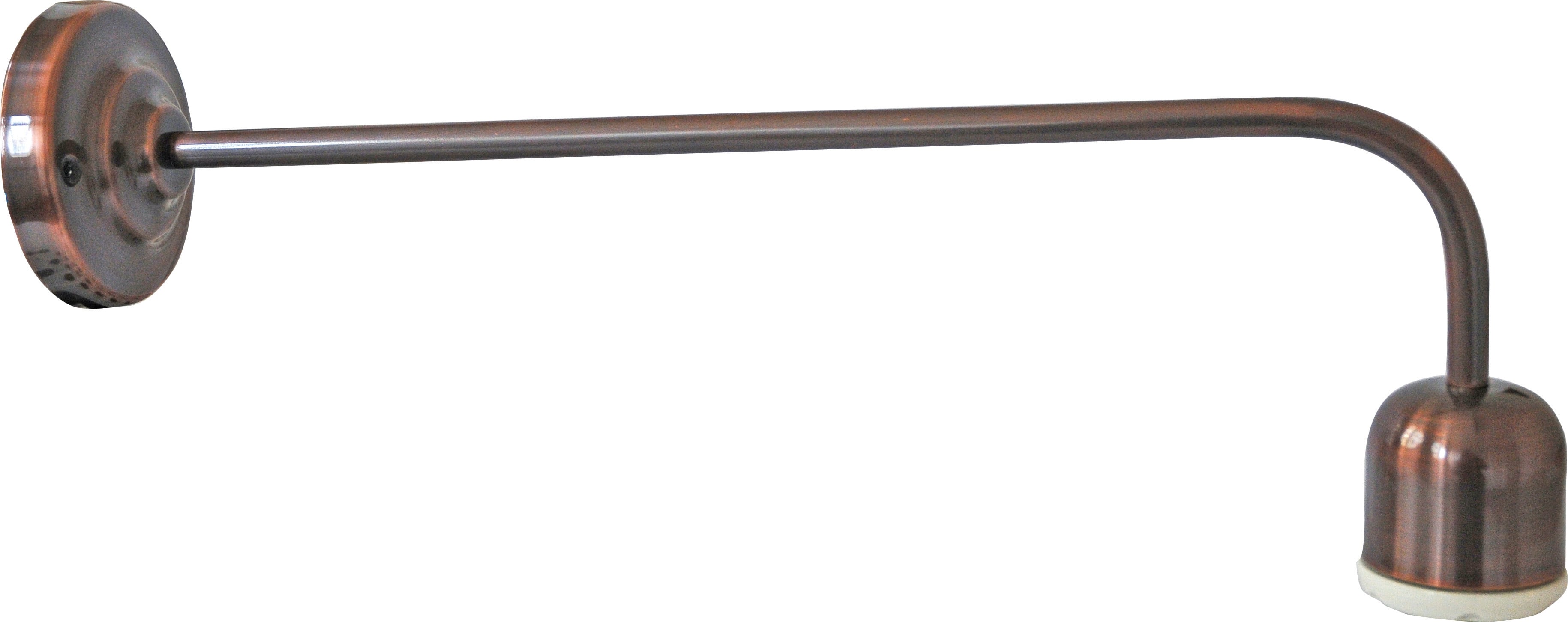 C'ERA UNA VOLTA - Applique in rame anticato con braccio da 50cm.