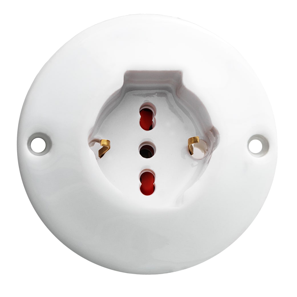 C'ERA UNA VOLTA - Presa universale 10/16A + Schuko 250V Serie Volux.