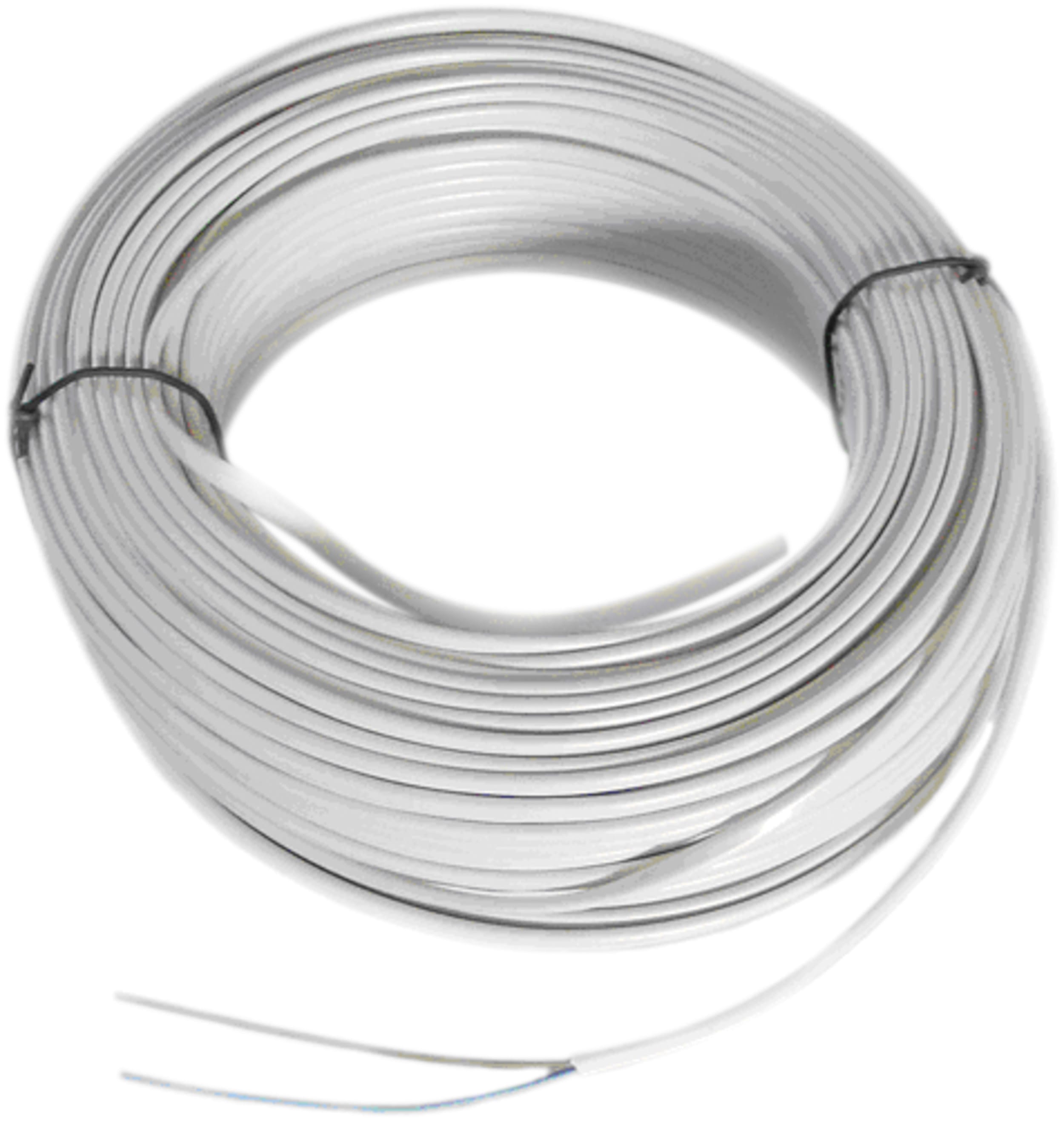 LE PROLUNGHE - Cavo piatto 2x0.75 bianco - mt.100. 8970