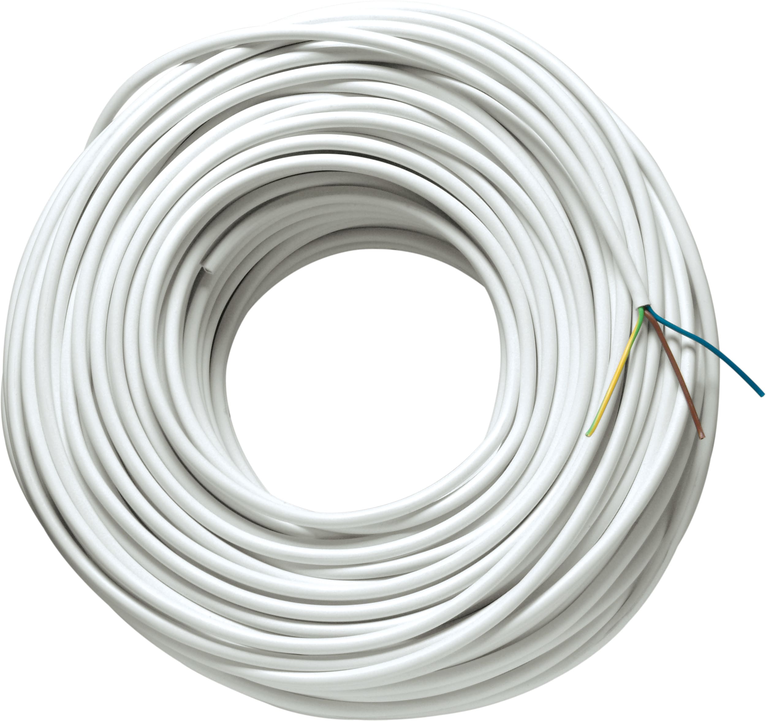 LE PROLUNGHE - Cavo tondo 3G0.75 bianco - mt.100. 8973