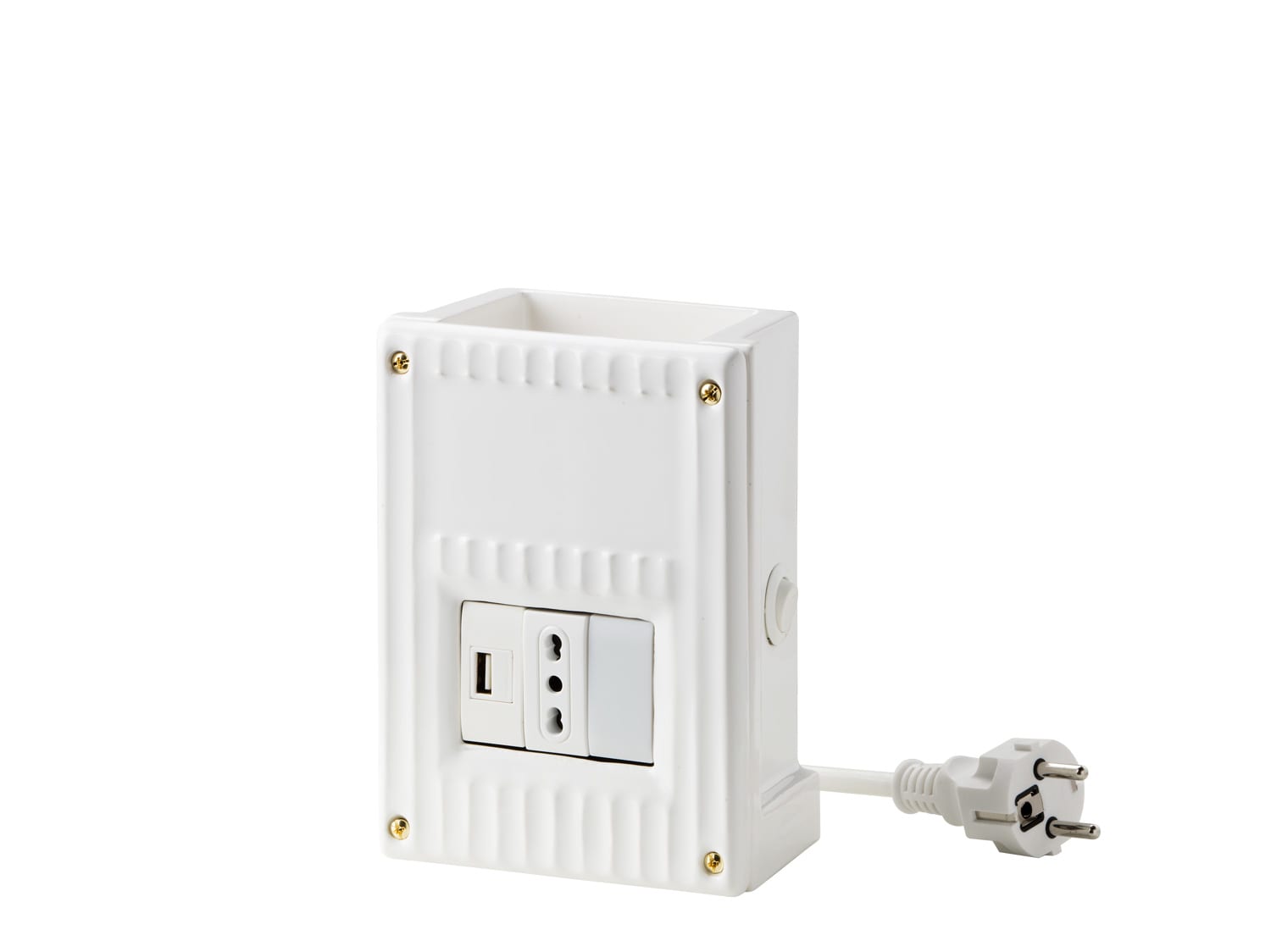 C'ERA UNA VOLTA - Cablybox A3P con 1 USB, 1 PR 10/16, LED e INT SINISTRO, MT.1.5 SP.16A.