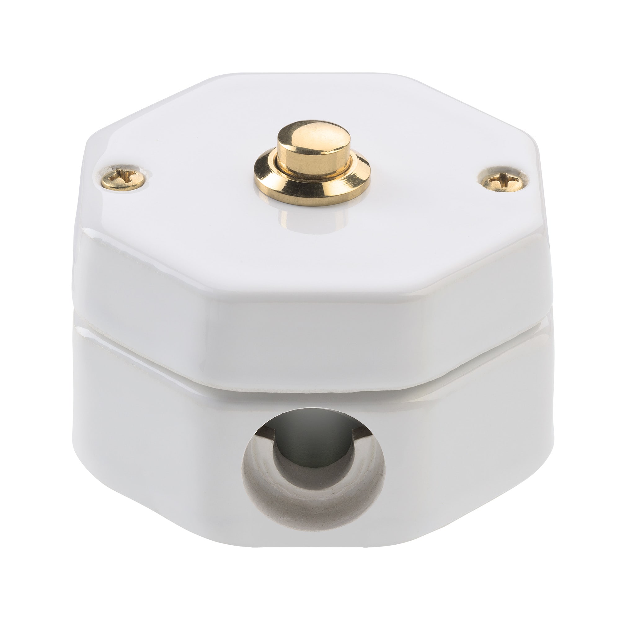 C'ERA UNA VOLTA - PULSANTE TASTO OTT. 6A 250V C/BASE 1FORO
