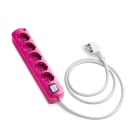 LE PROLUNGHE - CABLY 5U C/INT.FUCSIA +C/LIN.BN MT.3