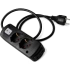 LE PROLUNGHE - Cably 2 Multipresa 3G1.5 MT1.5 SP Schuko Nero Energia Elettrica
