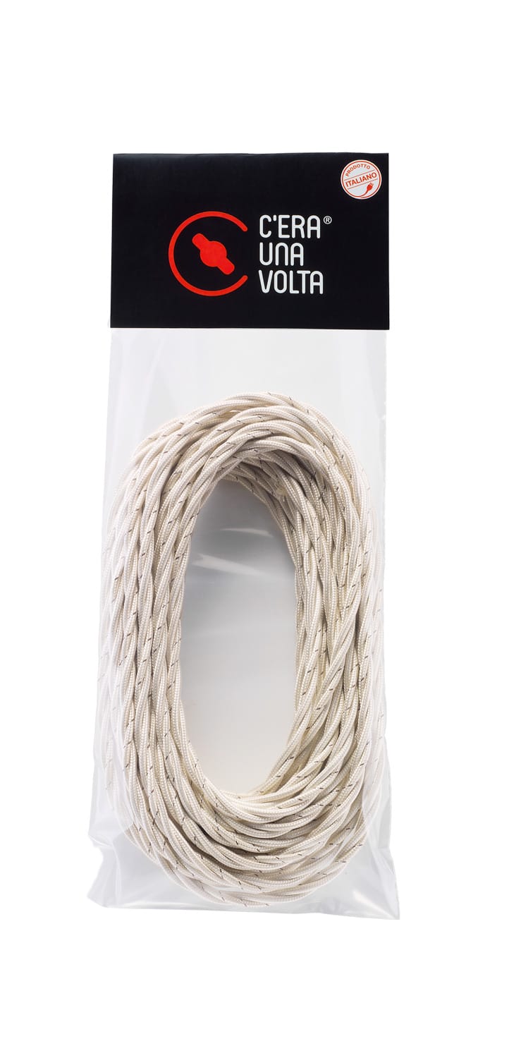 C'ERA UNA VOLTA - Treccia di seta avorio 3G0.50, lunghezza 10 metri.