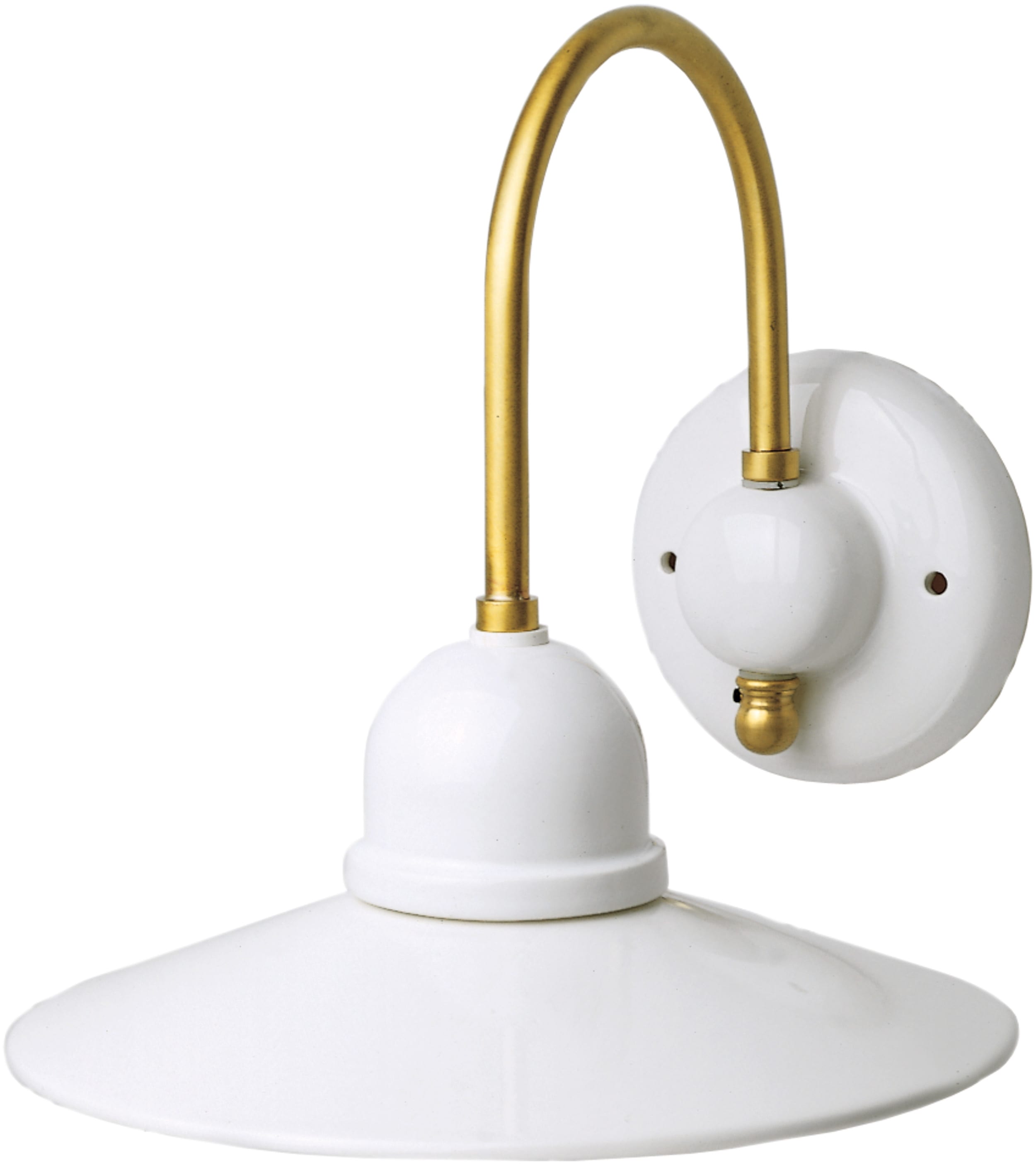 C'ERA UNA VOLTA - Applique attacco E27 piatto liscio diametro 22cm.