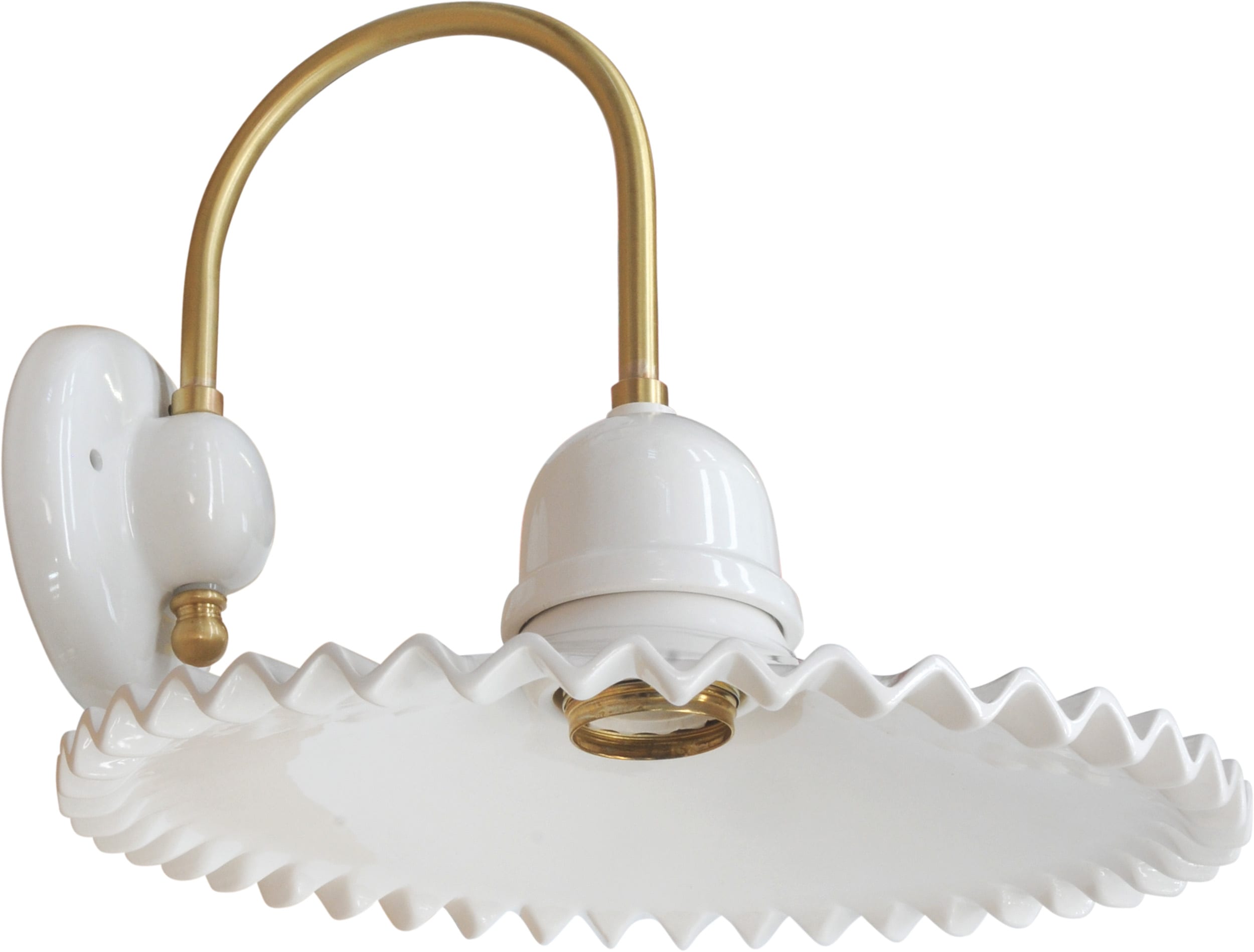 C'ERA UNA VOLTA - Applique attacco E27 piatto orlato diametro 26,5cm.