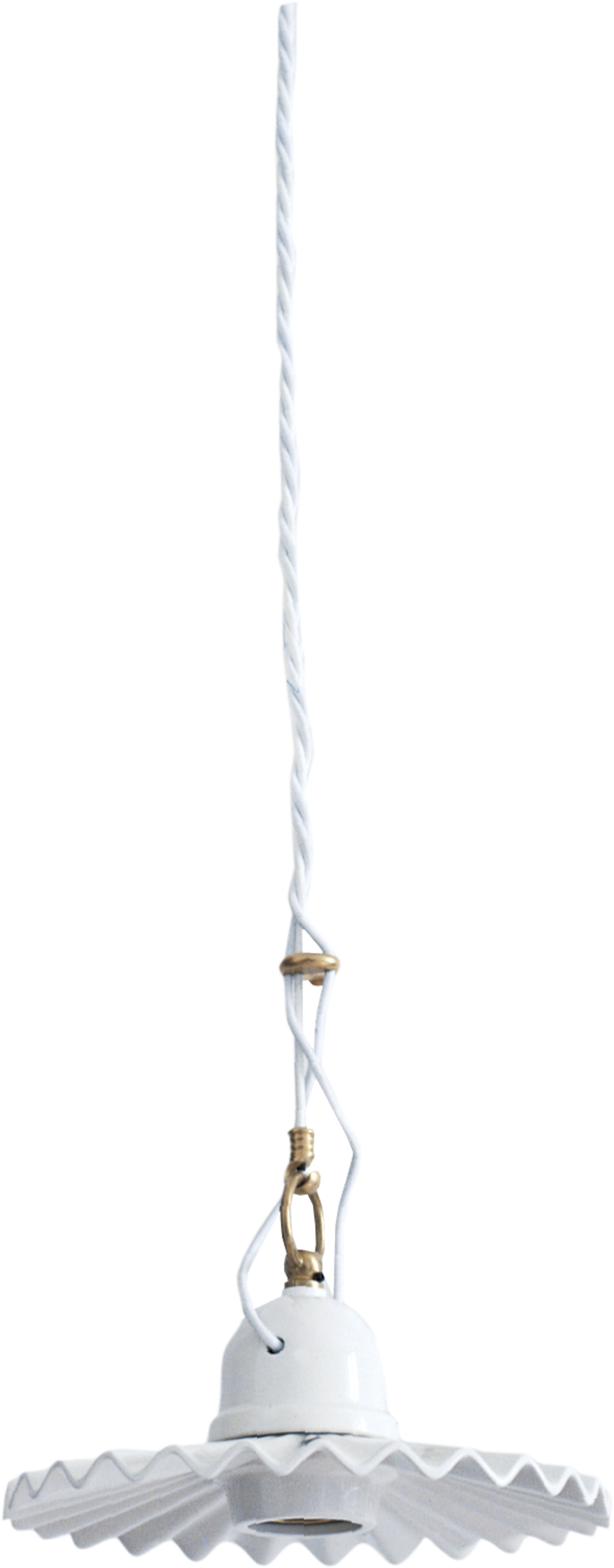 C'ERA UNA VOLTA - Lampada E27 piatto piega diametro 22cm con rosoncino.