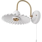 C'ERA UNA VOLTA - Applique con portalampada E27 e paralume pieghevole in colore bianco diametro 22.