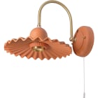C'ERA UNA VOLTA - Applique E27 cotto con interruttore catena e portalampada pieghevole cotto diametro 22.