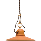 C'ERA UNA VOLTA - Lampada E27 in cotto con paralume liscio, diametro 40 cm e finitura rosa.