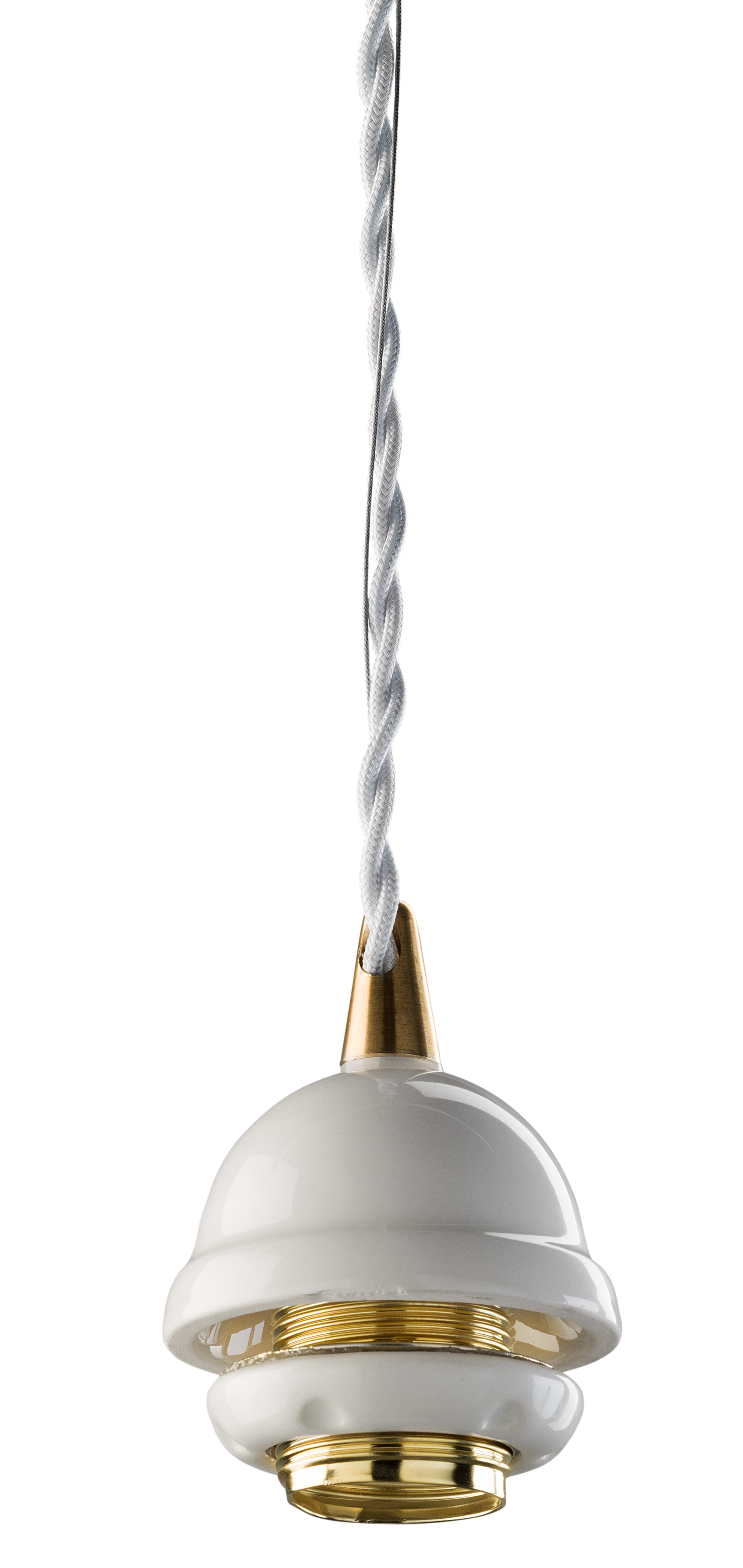 C'ERA UNA VOLTA - Sospensione E27 con cavo tessile per un'illuminazione dal design moderno e accattivante.