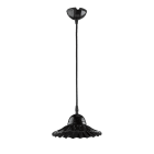 C'ERA UNA VOLTA - LAMP. IN PORCELLANA NERA CON ROSONE E.27