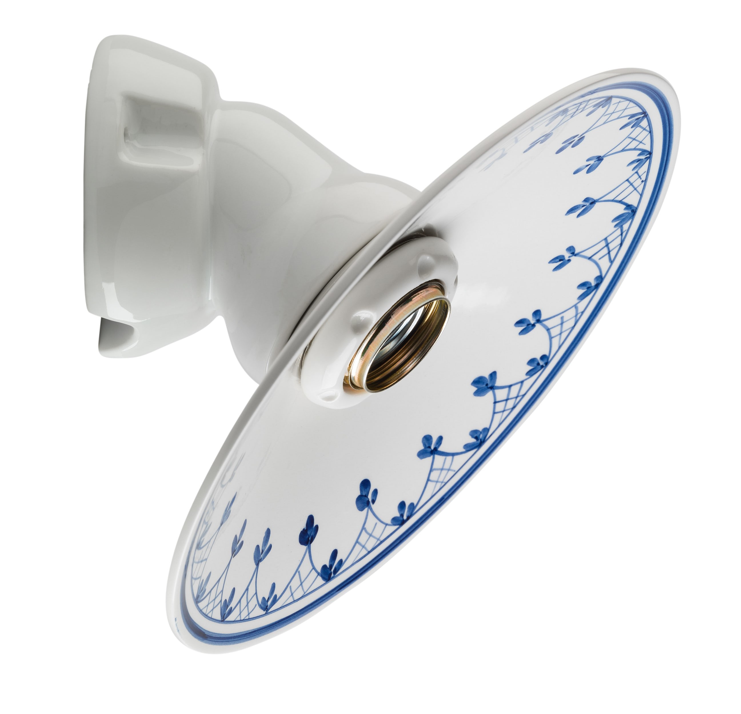 C'ERA UNA VOLTA - Spot E27 con Paralume Bordo Blu Diametro 22 cm.