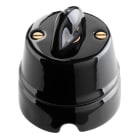 C'ERA UNA VOLTA - Interruttore rotativo diametro 70 mm 10A 250V nero.