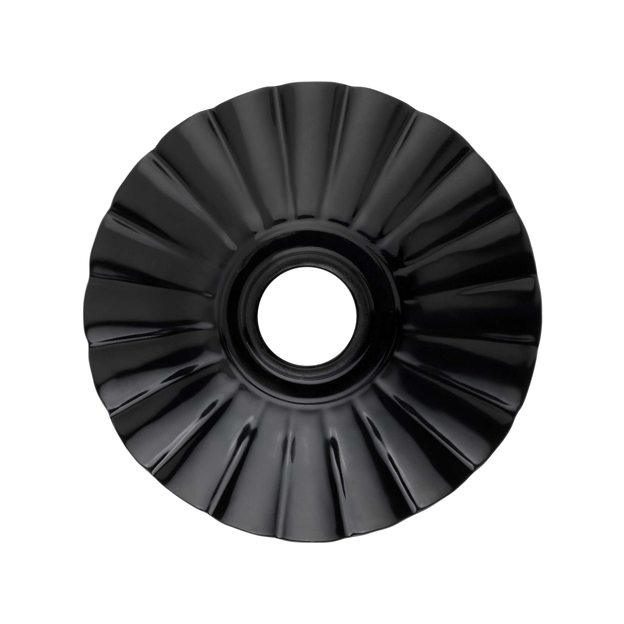 C'ERA UNA VOLTA - PIATTO ONDA PORCELLANA NERA D.20 CM