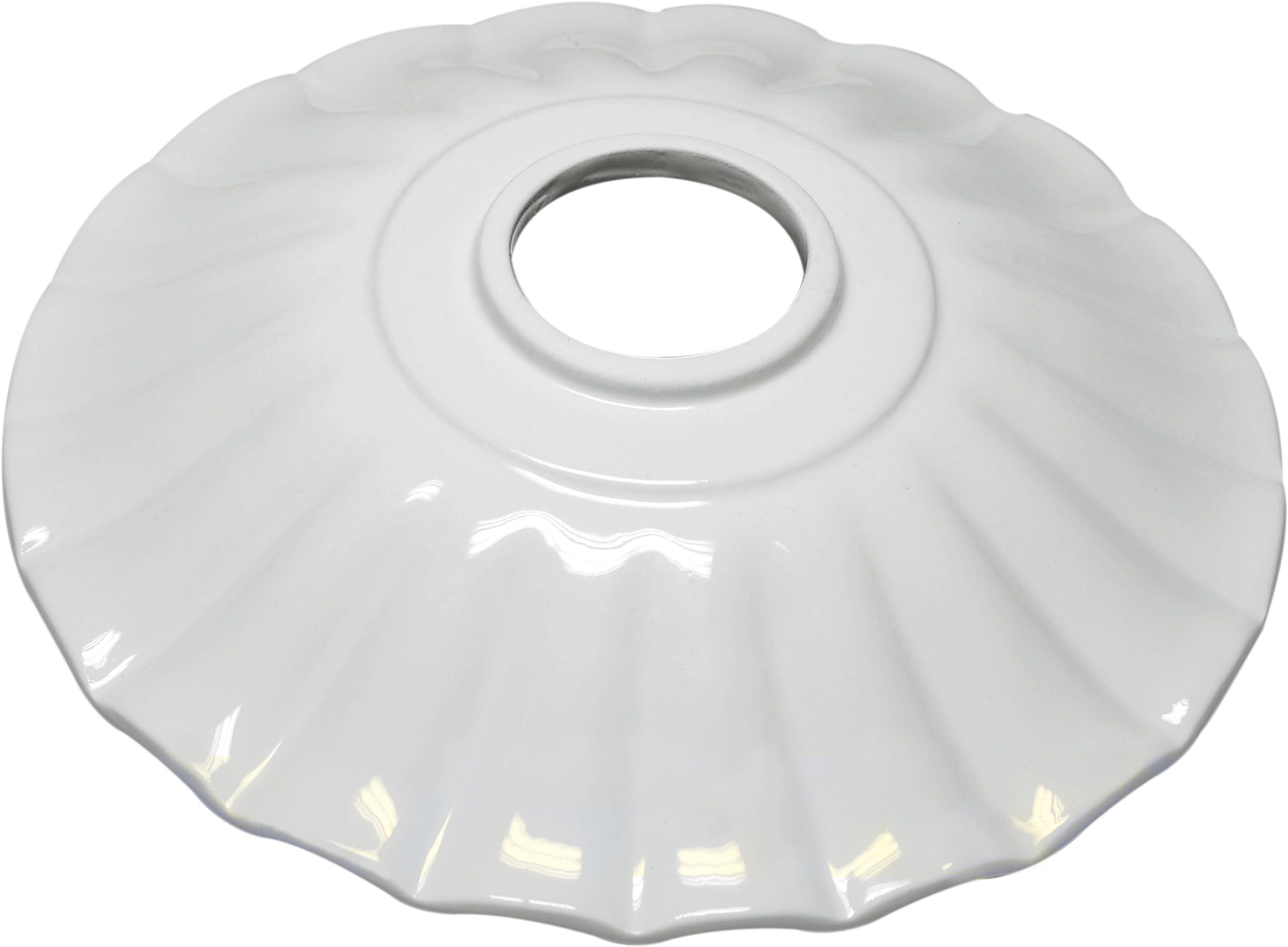 C'ERA UNA VOLTA - Piatto onda bianco diametro 38 cm.