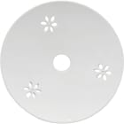 C'ERA UNA VOLTA - Piatto piano traforato fiore bianco diametro 30 cm.