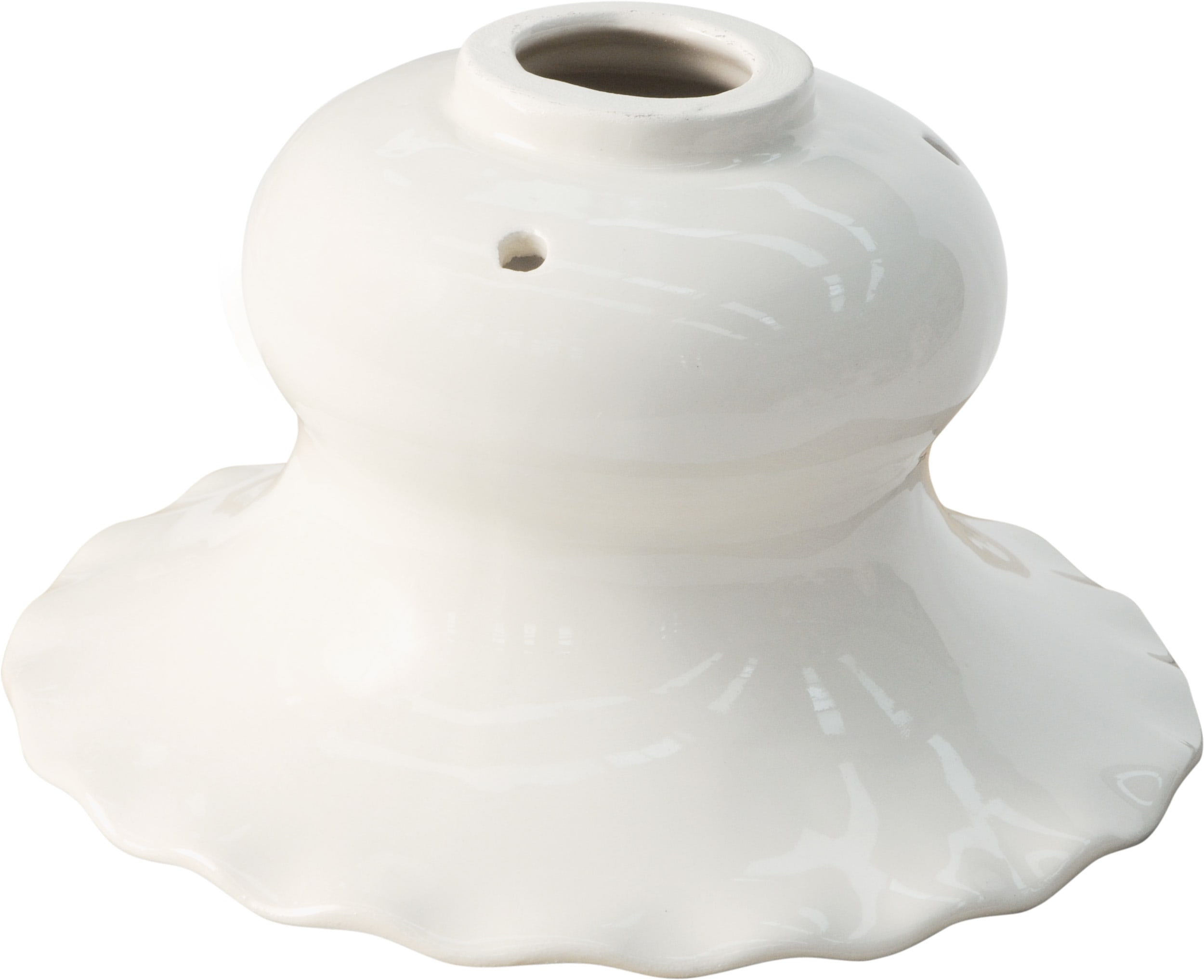 C'ERA UNA VOLTA - Piatto in Porcellana a Forma di Campanella D.18 cm con Attacco E14.